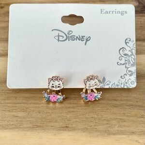Disney The Aristocats Marie Floral Stud Earrings NWT